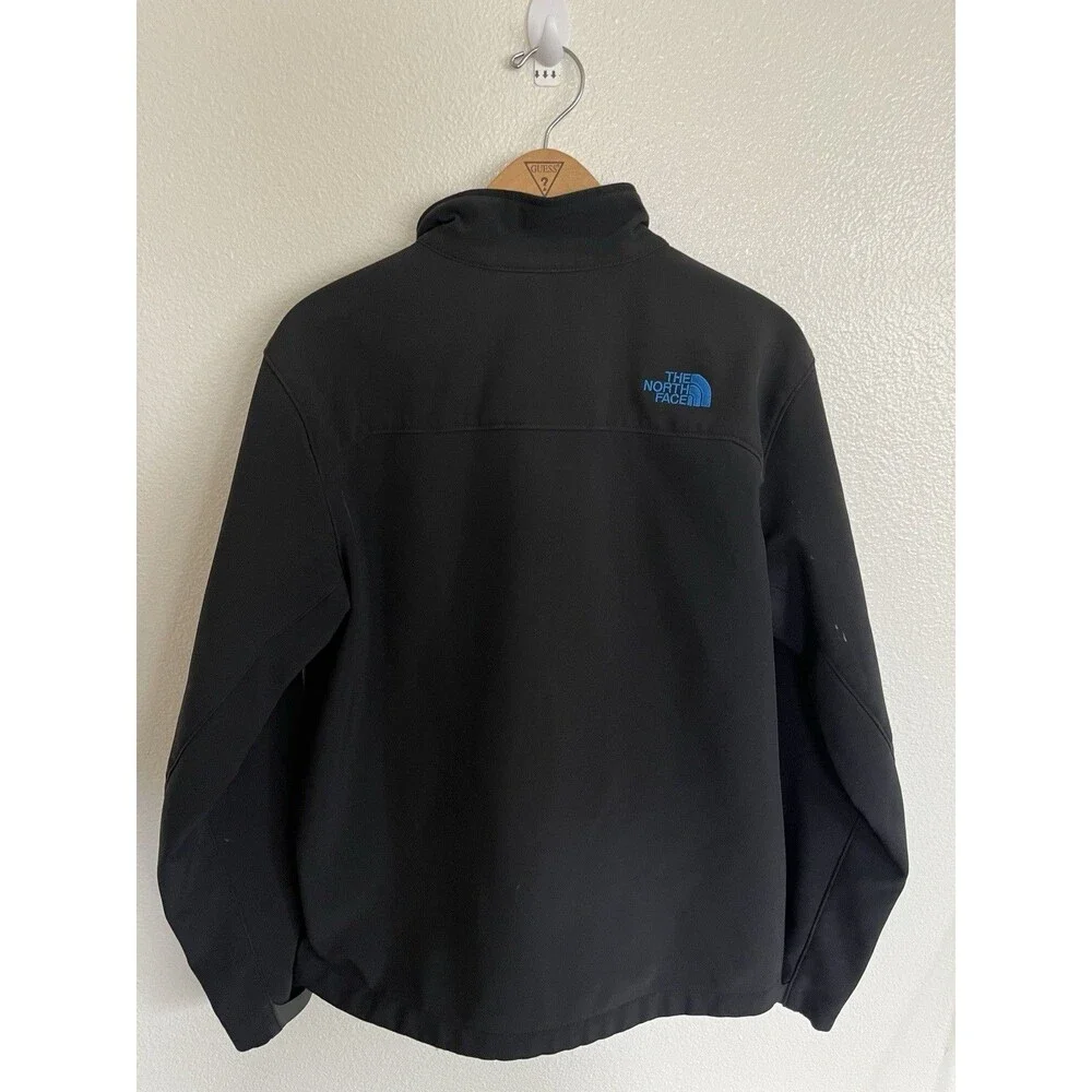 The North Face Apex Bionic Softshell Jacket Mens Medium Black Blue Full Zip